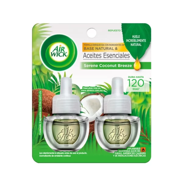 REPUESTO C/2 AIRWICK ACEITES COCONUT