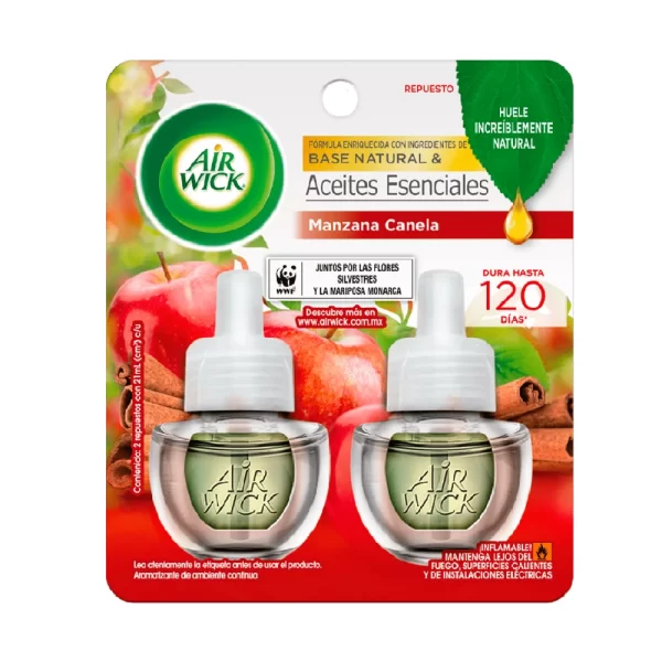 REPUESTO C/2 AIRWICK ACEITES MANZANA CAN