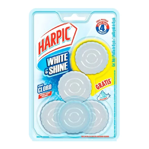 PASTILLA HARPIC BLANCA 4 + 1 PZAS ACUATI