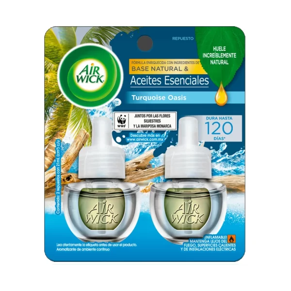 REPUESTO C/2 AIRWICK ACEITES TURQUEZA