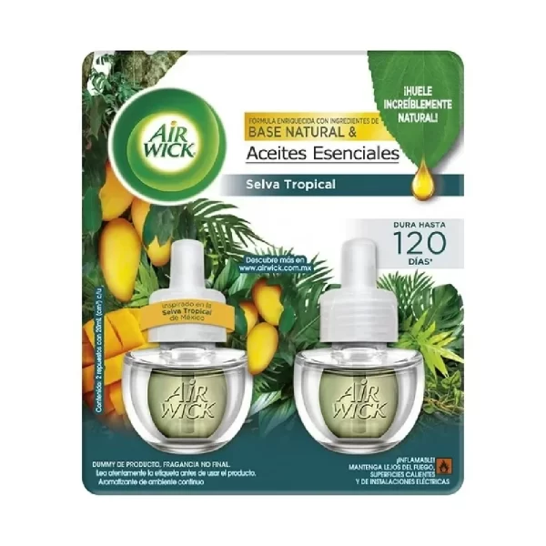 REPUESTO C/2 AIRWICK ACEITES SELVA TROPI
