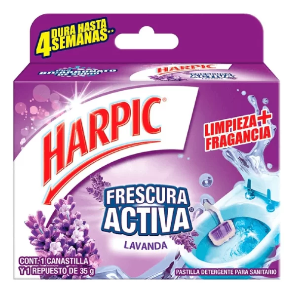 PASTILLA 35 GRS C/CANASTA LAVANDA HARPIC