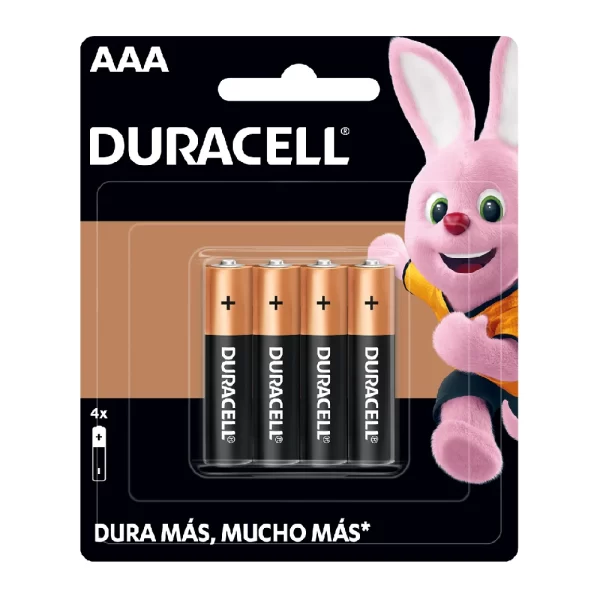 BATERIA AAA C/4 +1 PZAS DURACELL